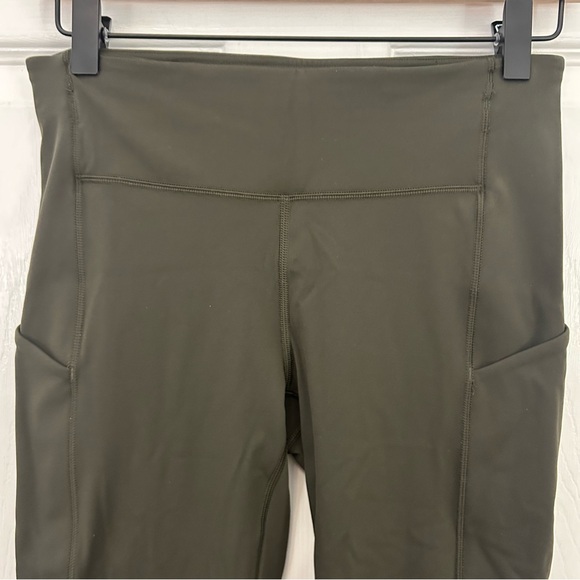 Lululemon Dark Olive Speed Up Crop 21” Medium Rise Athletic Workout Legging - Picture 10 of 15